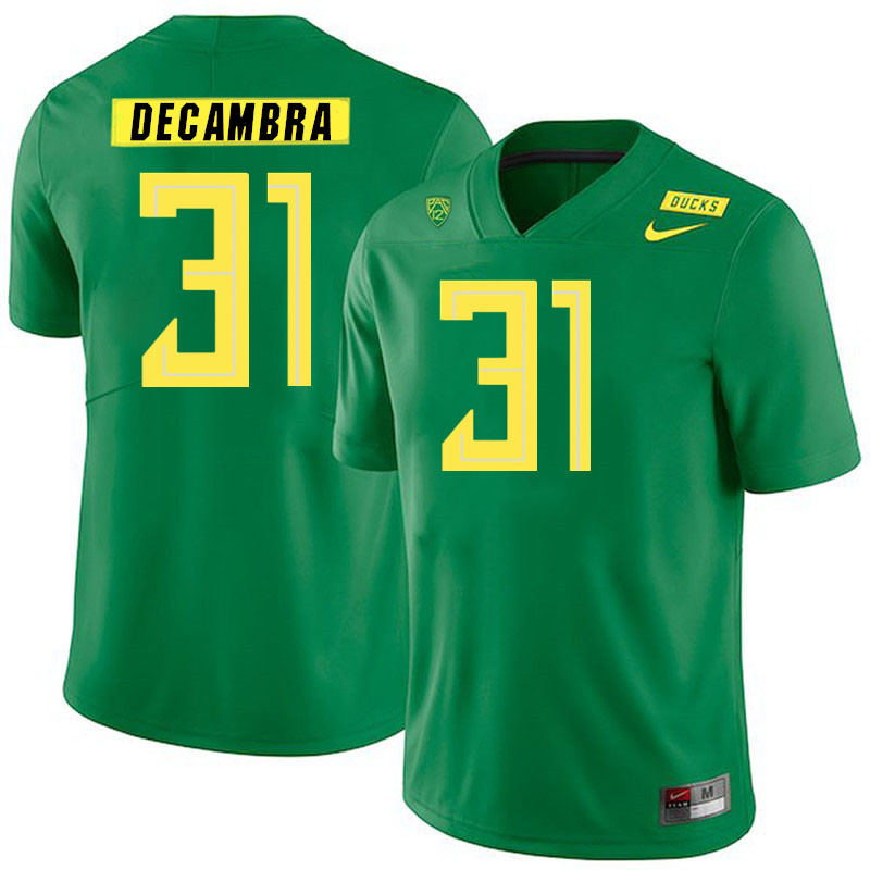 Men #31 Kodi DeCambra Oregon Ducks College Football Jerseys Stitched Sale-Green